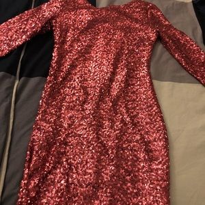 Red Sequence mini dress
